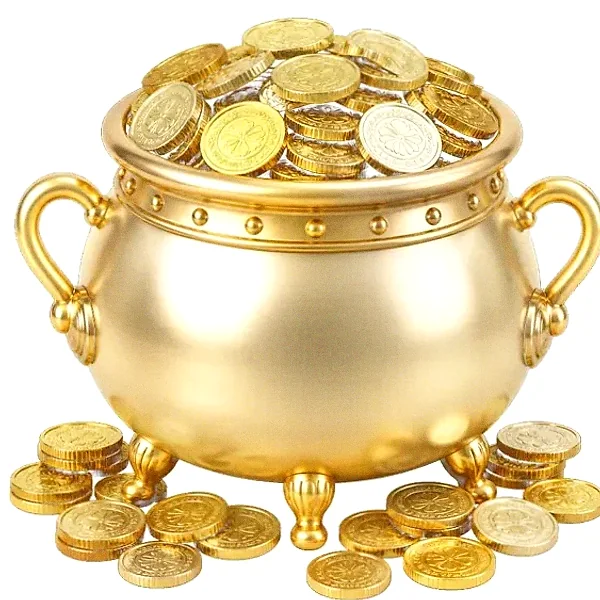 Coin-filled cauldron — Spinfin